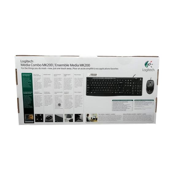 Logitech Media Combo MK200 Full-Size Keyboard and High-Definition Optical Mouse - Picture 2 of 6